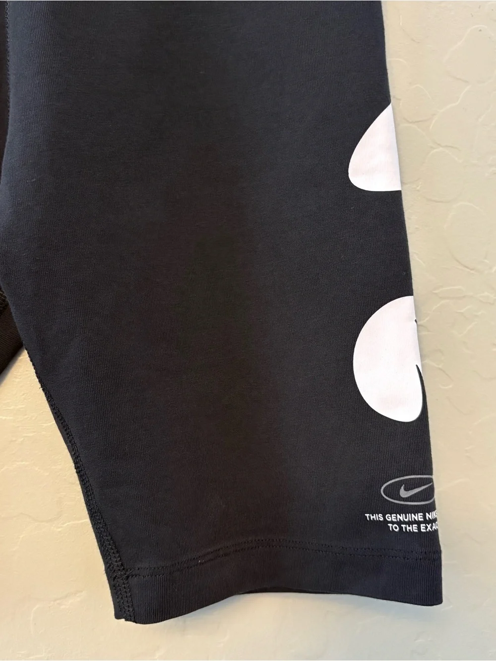 Nike air black and white bicycle style Shorts girls size large
